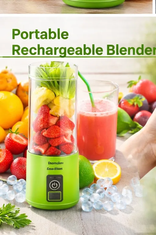 Portable Juicer Cup Rechargeable Battery Juice Blender - Image 3