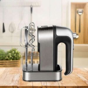 Stainless Steel Hand Mixer with Stand - powerful and efficient