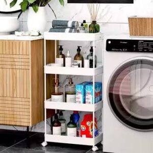 4 Layer Gap Kitchen Storage Rack (Slim Slide Tower)