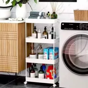 4 Layer Gap Kitchen Storage Rack (Slim Slide Tower)