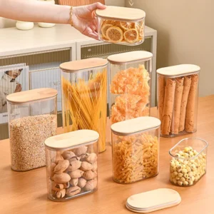 Bamboo Lid Airtight Jar Set - stylish storage solution