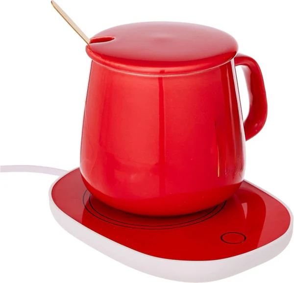 Portable Coffee Ceramic Mug Set With Warming Coaster - Image 10