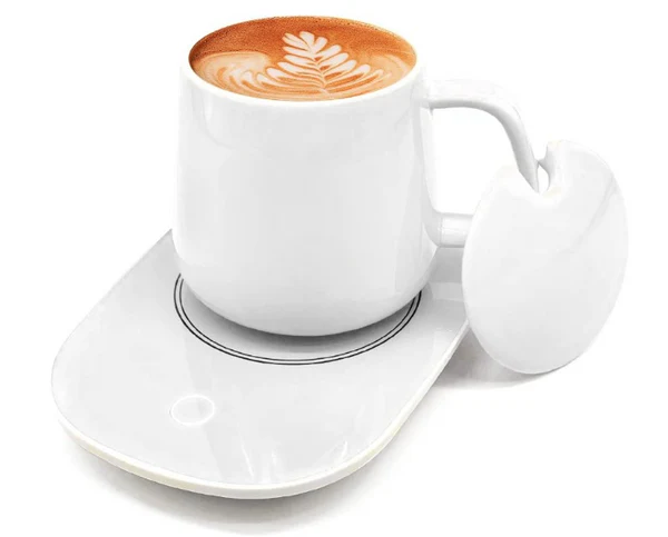 Portable Coffee Ceramic Mug Set With Warming Coaster - Image 2