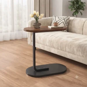 C Shaped Side Table Modern Coffee End Table
