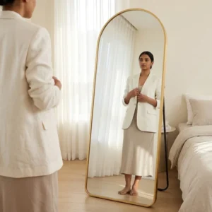 Aluminum Alloy Full Length Arch Floor Mirror