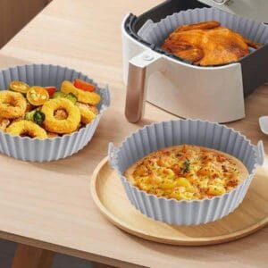6-Piece Reusable Silicone Air Fryer Liner & Divider Set